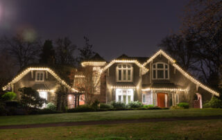 holiday light installation